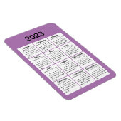 Flexible Magnet de mini calendrier pourpre 2023 (Côté Droit)