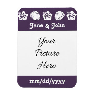 Flexible Magnet de mise en garde Tropical Hibiscus en viole