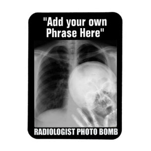 FLEXIBLE MAGNET DE PHOTO DE BOMBE RADIOLOGISTE PERSONNALISA
