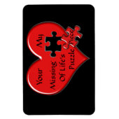 Flexible Magnet de pièces de pièce de puzzle manquant (Vertical)