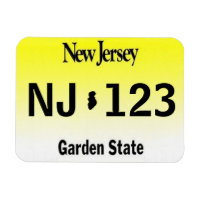 Magnet de plaque de licence NJ