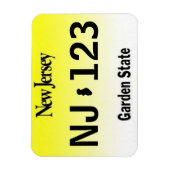 Flexible Magnet de plaque de licence NJ (Vertical)