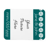 Flexible Magnet de rappel chic sur fond de teal (Horizontal)