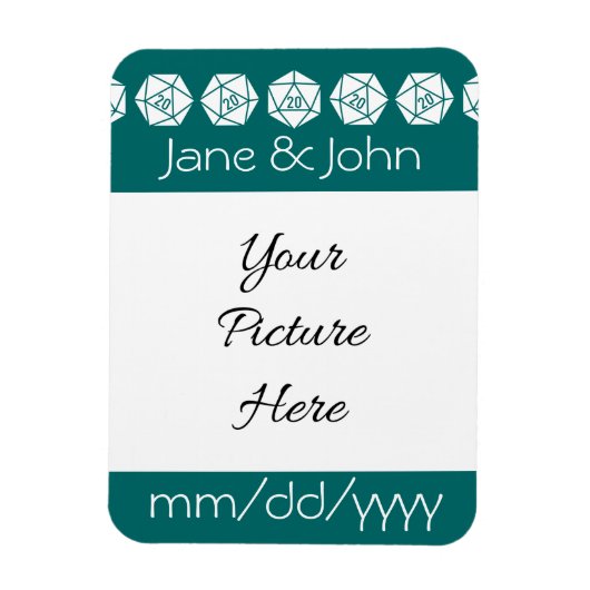 Flexible Magnet de rappel chic sur fond de teal (Vertical)