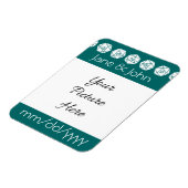 Flexible Magnet de rappel chic sur fond de teal (Côté Gauche)