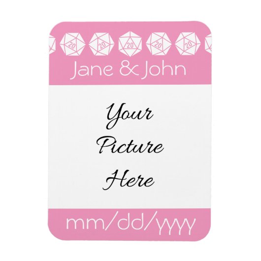 Flexible Magnet de rappel chic sur table en rose pétale (Vertical)