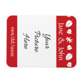 Flexible Magnet de rappel de date de mariage Feuilles d'aut (Horizontal)