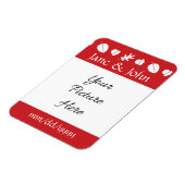 Flexible Magnet de rappel de date de mariage Feuilles d'aut (Côté Gauche)