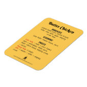 Flexible Magnet de recettes de poulet au beurre pour pot in (Côté Gauche)