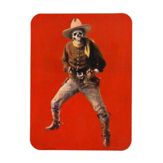 Flexible Magnet de réfrigérateur vintage Skeleton Cowboy Fl (Vertical)