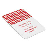 Flexible Magnet de sauvegarde de date Houndstooth, Rouge (Côté Droit)