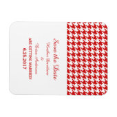 Flexible Magnet de sauvegarde de date Houndstooth, Rouge (Horizontal)