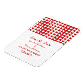 Flexible Magnet de sauvegarde de date Houndstooth, Rouge (Côté Gauche)