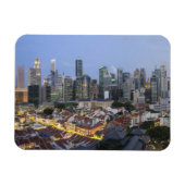 Flexible Magnet de soirée Skyline de Singapour (Horizontal)