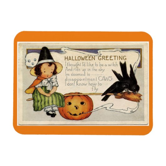 Flexible Magnet de sorcière d'Halloween vintage (Horizontal)