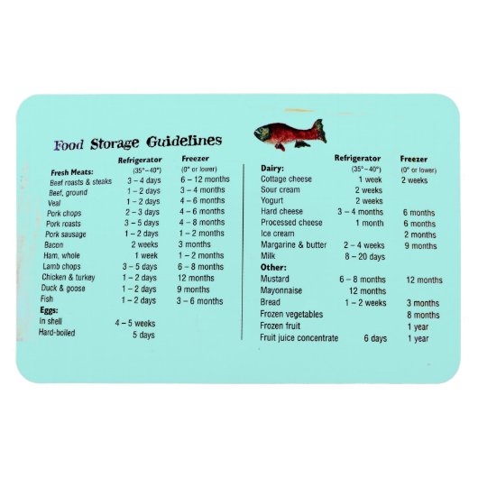 FLEXIBLE MAGNET DE STOCKAGE ALIMENTAIRE (Horizontal)