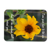 Flexible Magnet de tournesol avec citation (Horizontal)