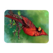 Flexible Magnet du Cardinal rouge du Nord (Horizontal)
