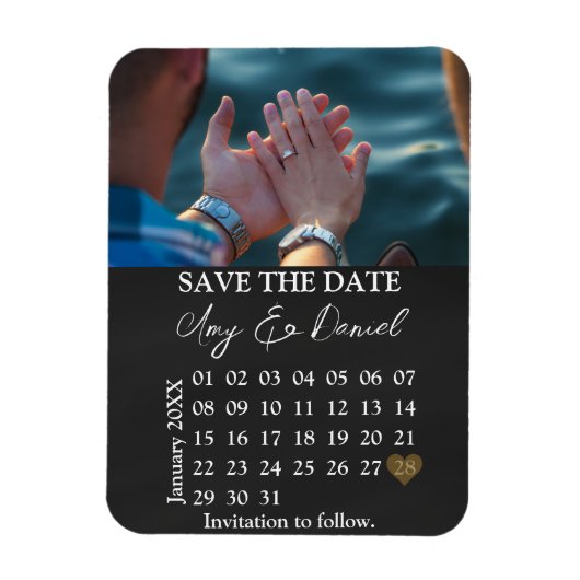 Flexible Magnet Enregistrer le calendrier des dates (Vertical)