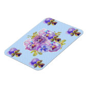 Flexible Magnet Fleur Bleue Tache Rose Pansy Chic Démodé (Côté Gauche)