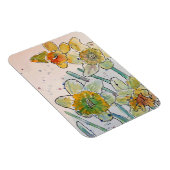 Flexible Magnet Fleur de Narcisse Jaune Aquarelle (Côté Droit)