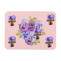Magnet Fleur de Pâquerette Rose Shabby Chic