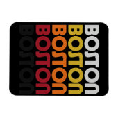 Flexible Magnet Flexi vintage Retro Boston Premium (Horizontal)