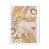 Flexible Magnet Gold Rainbow XOXO (Vertical)