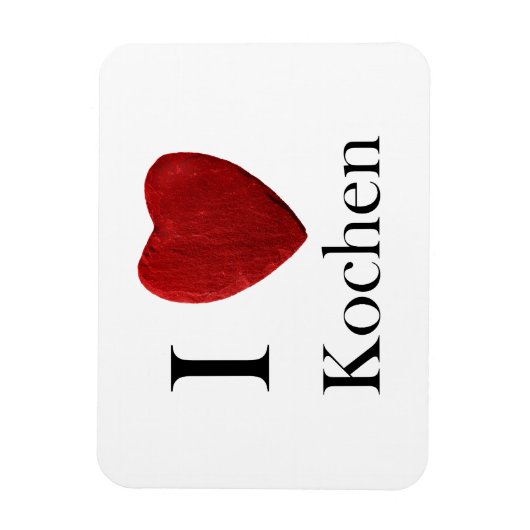 Flexible Magnet Ich liebe Kochen (Vertical)