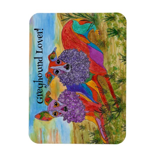 Flexible Magnet italien Greyhound (Vertical)