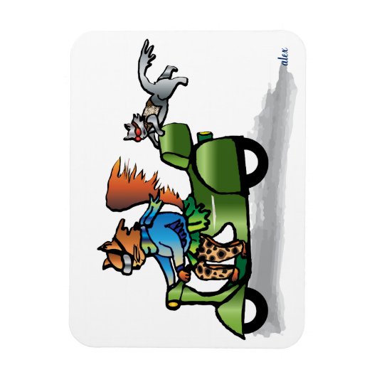 Flexible Magnet Kitty Scoots (Vertical)