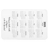 Flexible Magnet mensuel du calendrier 2025 avec devis (Horizontal)