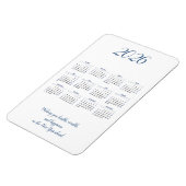 Flexible Magnet mensuel du calendrier 2026 avec devis (Côté Gauche)