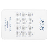 Flexible Magnet mensuel du calendrier 2026 avec devis (Horizontal)