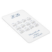 Flexible Magnet mensuel du calendrier 2026 avec devis (Côté Droit)