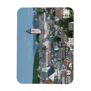 Flexible Magnet mit der Stadtansicht von Siegen
