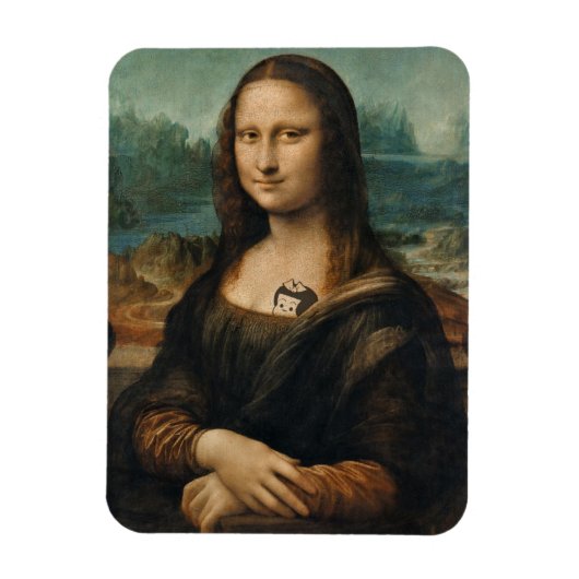Flexible Magnet "Mona Lisa" de style vintage (Vertical)