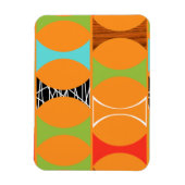Flexible Magnet Motif orange moderne du milieu du siècle (Vertical)