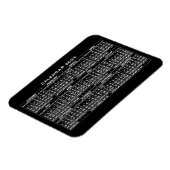 Flexible Magnet noir 2025 Calendrier (Côté Gauche)