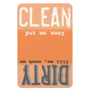 Flexible Magnet orange pour lave-vaisselle - Magnet propre/