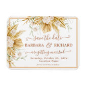 Flexible MAGNET Pampas Grass Mariage Enregistrer Date Invit (Horizontal)