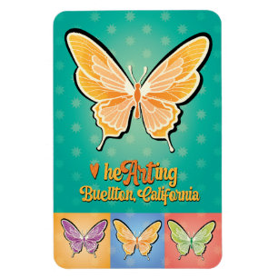 Flexible Magnet - Papillons pop - Buellton.Art