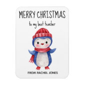 Flexible Magnet personnalisé Meilleur enseignant Joyeux Noë (Vertical)