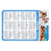Flexible Magnet photo 2026 Calendrier pour Fridge Blue (Horizontal)