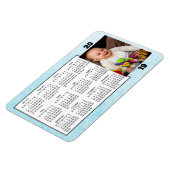 Flexible Magnet photo bleu 2019 Calendrier (Côté Gauche)