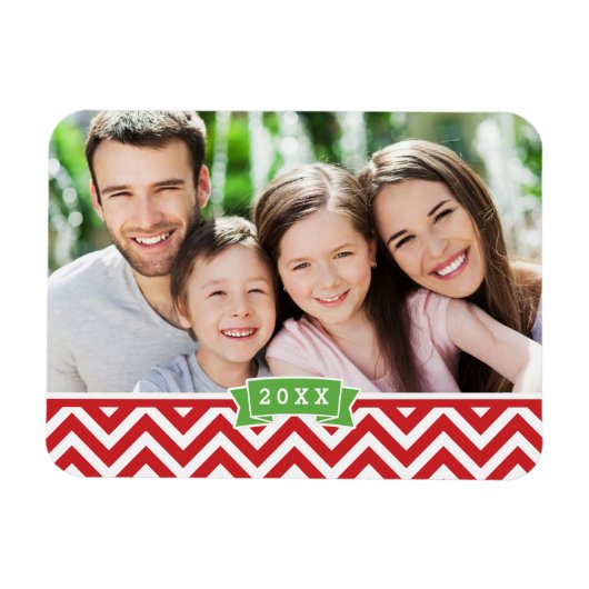 Flexible Magnet photo Chevron Holiday Keepsaké (Horizontal)