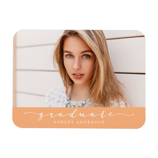 Flexible Magnet photo classique Orange Graduation (Horizontal)