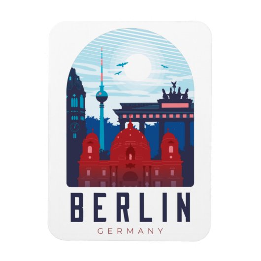 Flexible Magnet photo de Berlin Allemagne Skyline (Vertical)