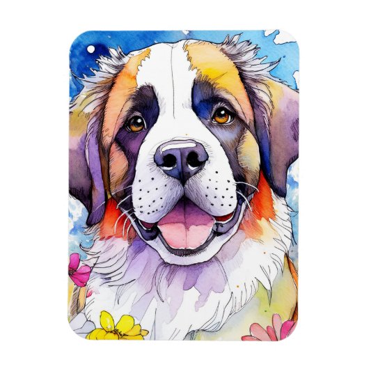 Flexible Magnet photo de chien St. Bernard (Vertical)
