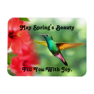 Flexible Magnet photo de colibri multicolore